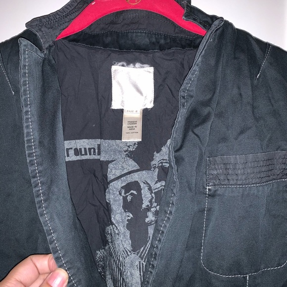 Small Charcoal Grey Buttoned Jacket - Picture 3 of 10